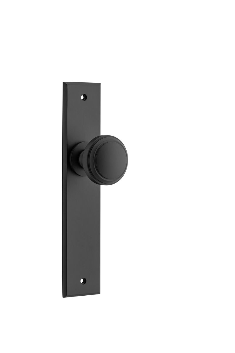 12831 - Paddington Knob - Chamfered Backplate - Matt Black - Passage