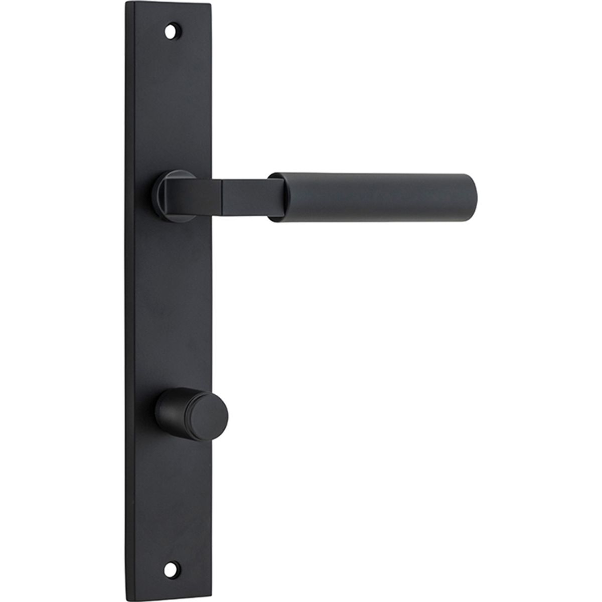 12750P85 - Berlin Lever - Rectangular Backplate - Matt Black - Privacy