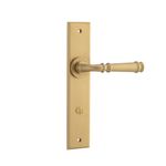 13286P85 - Verona Lever - Chamfered Backplate - Brushed Brass - Privacy