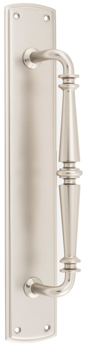 9349 - Sarlat Pull Handle on Backplate - Satin Nickel