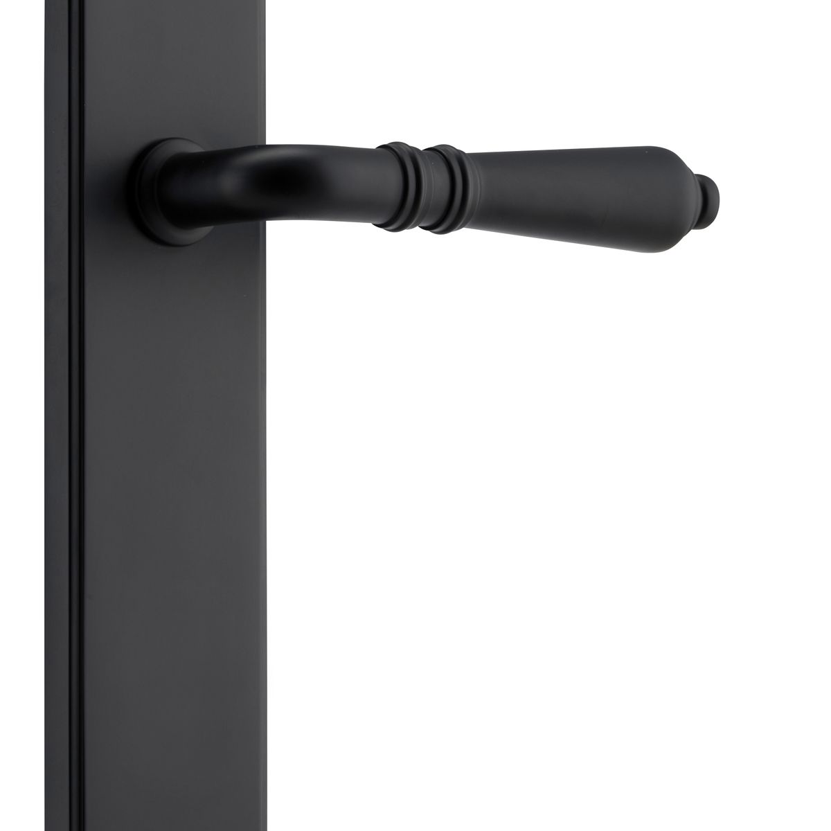 12712 - Sarlat Lever - Shouldered Backplate - Matt Black - Passage