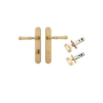 Verona Lever - Oval Backplate Privacy Kit with Privacy Turn