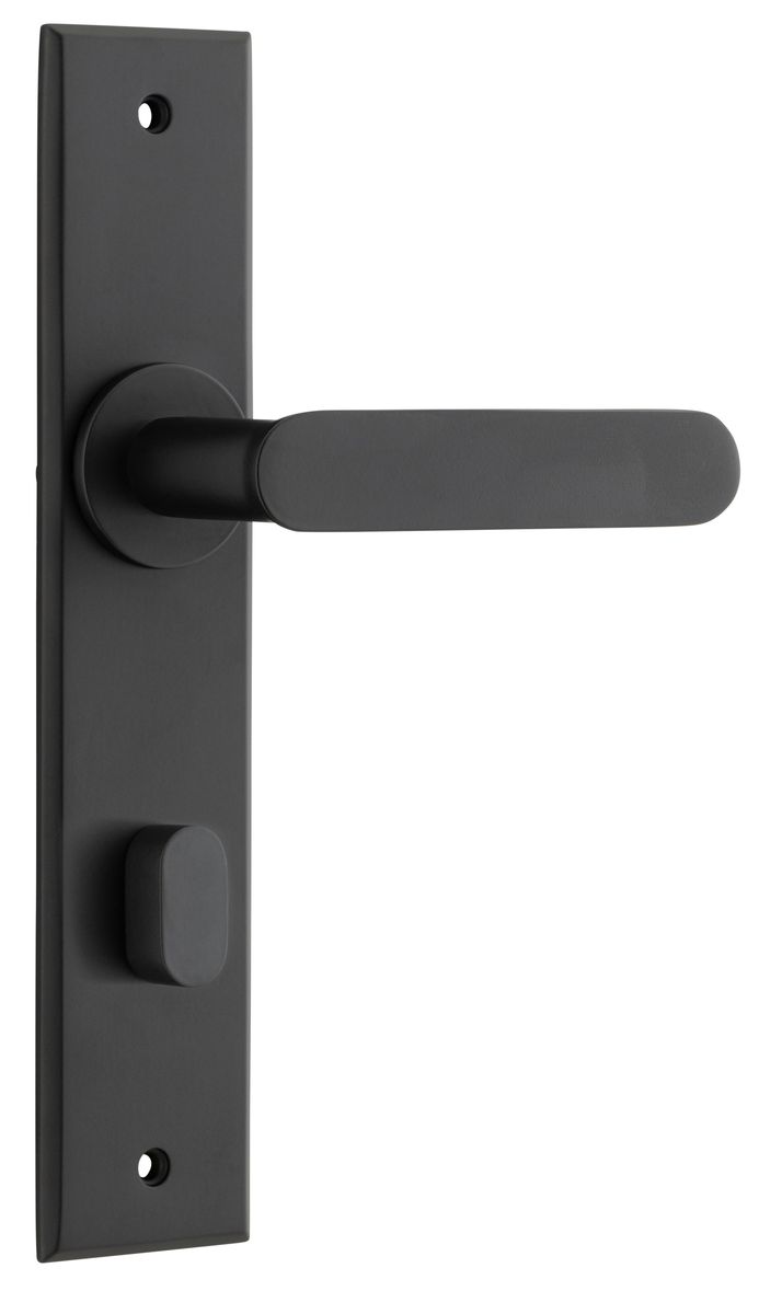 12784P85 - Bronte Lever - Chamfered Backplate - Matt Black - Privacy