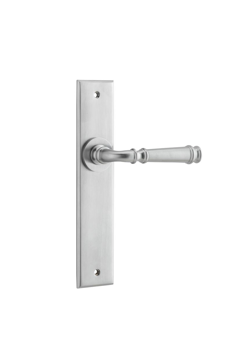 12286 - Verona Lever - Chamfered Backplate - Brushed Chrome - Passage
