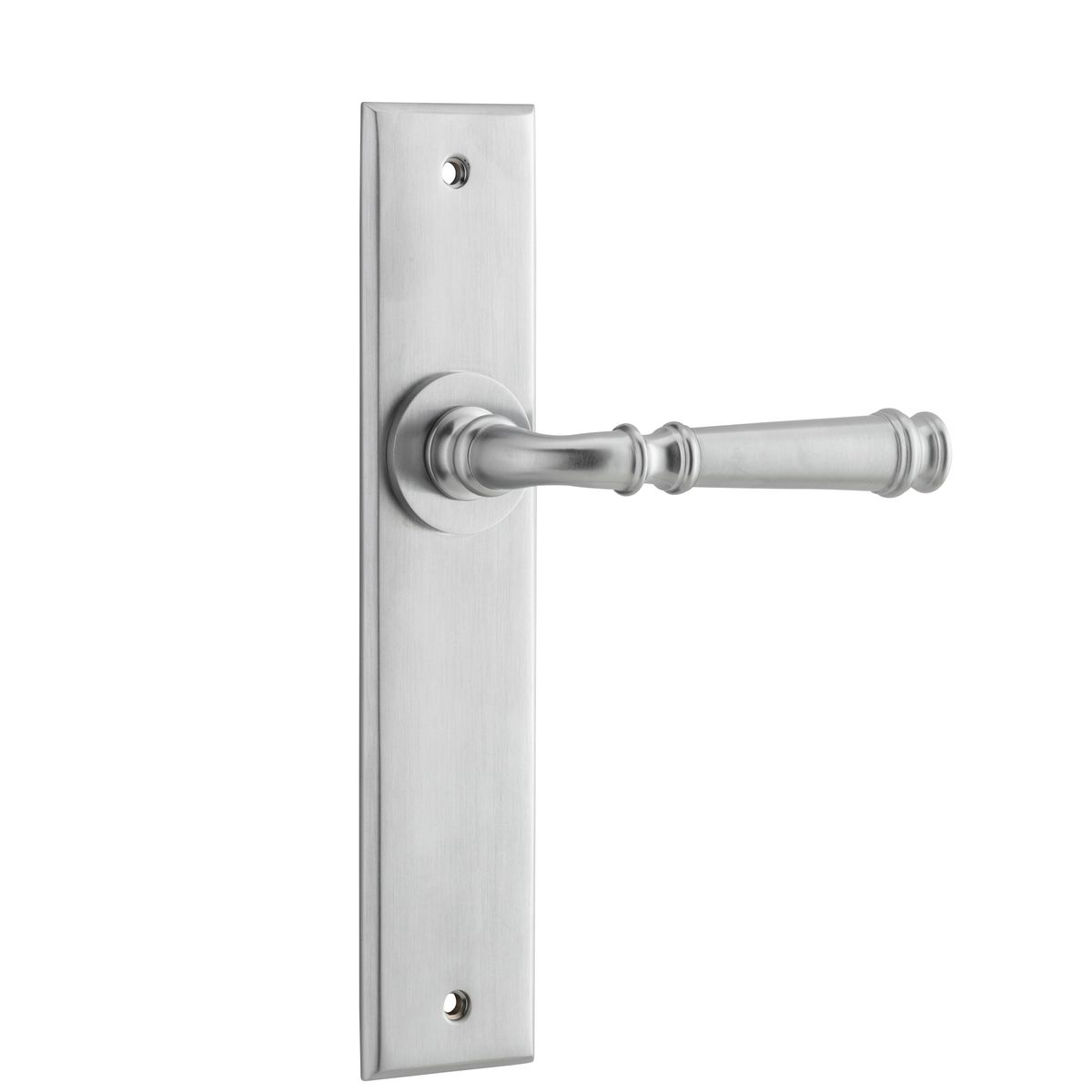 12286 - Verona Lever - Chamfered Backplate - Brushed Chrome - Passage