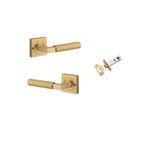 0464KIBPRIV60 - Berlin Lever - Square Rose Privacy Kit (Inbuilt Privacy) - Brushed Brass - Privacy