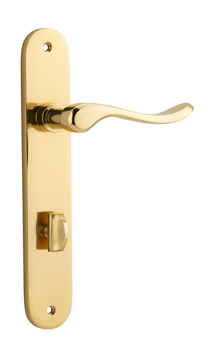 10424P85 - Stirling Lever - Oval Backplate - Polished Brass - Privacy