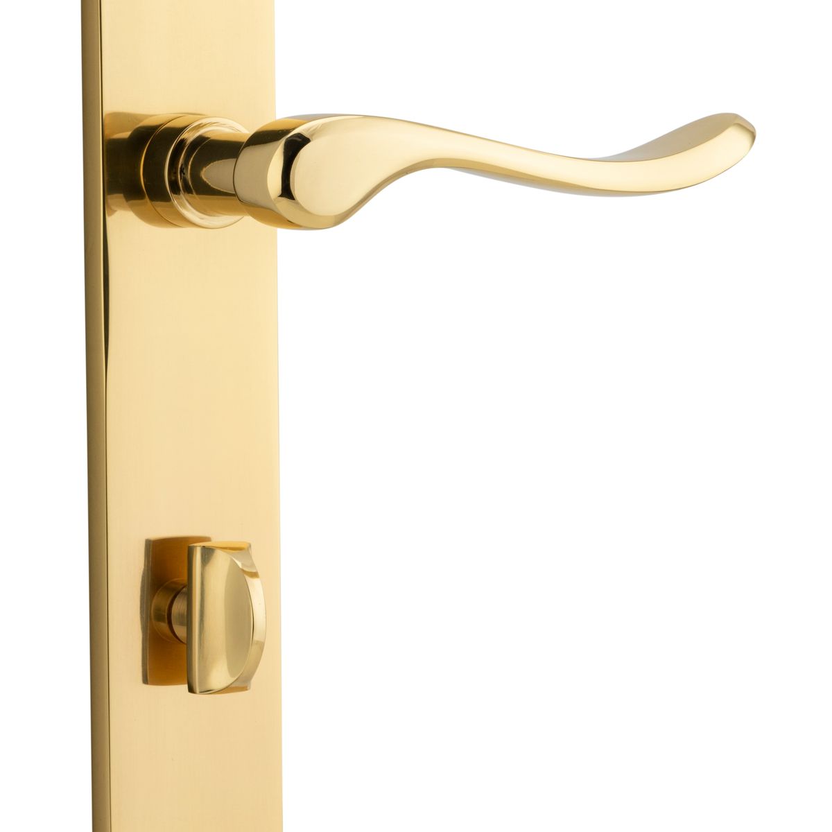 10424P85 - Stirling Lever - Oval Backplate - Polished Brass - Privacy