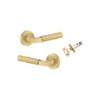 16272KPASS60 - Berlin Lever - Round Rose Passage Kit - Brushed Gold PVD - Passage