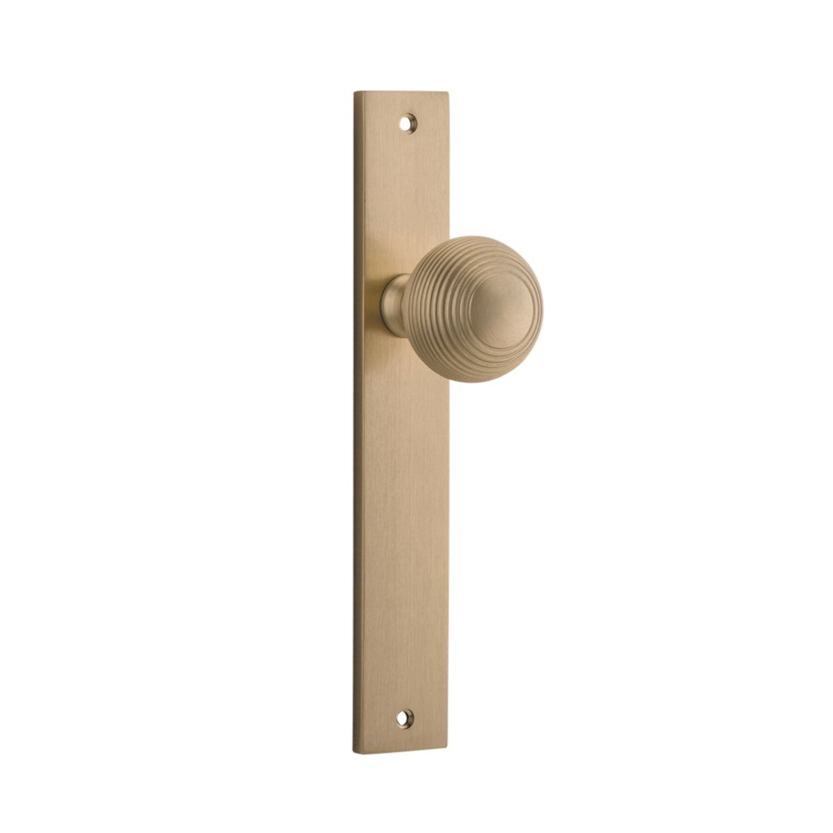 15324 - Guildford Knob - Rectangular Backplate - Brushed Brass - Passage