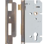 6037 - Rebated 85mm Euro Mortice Locks - 60mm Backset - Signature Brass