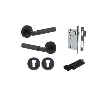 Berlin Lever - Round Rose Entrance Kit with High Security Lock