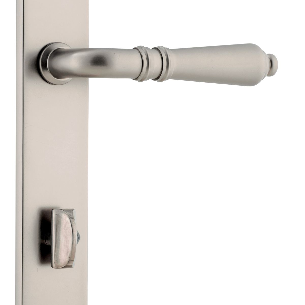 14700P85 - Sarlat Lever - Rectangular Backplate - Satin Nickel - Privacy