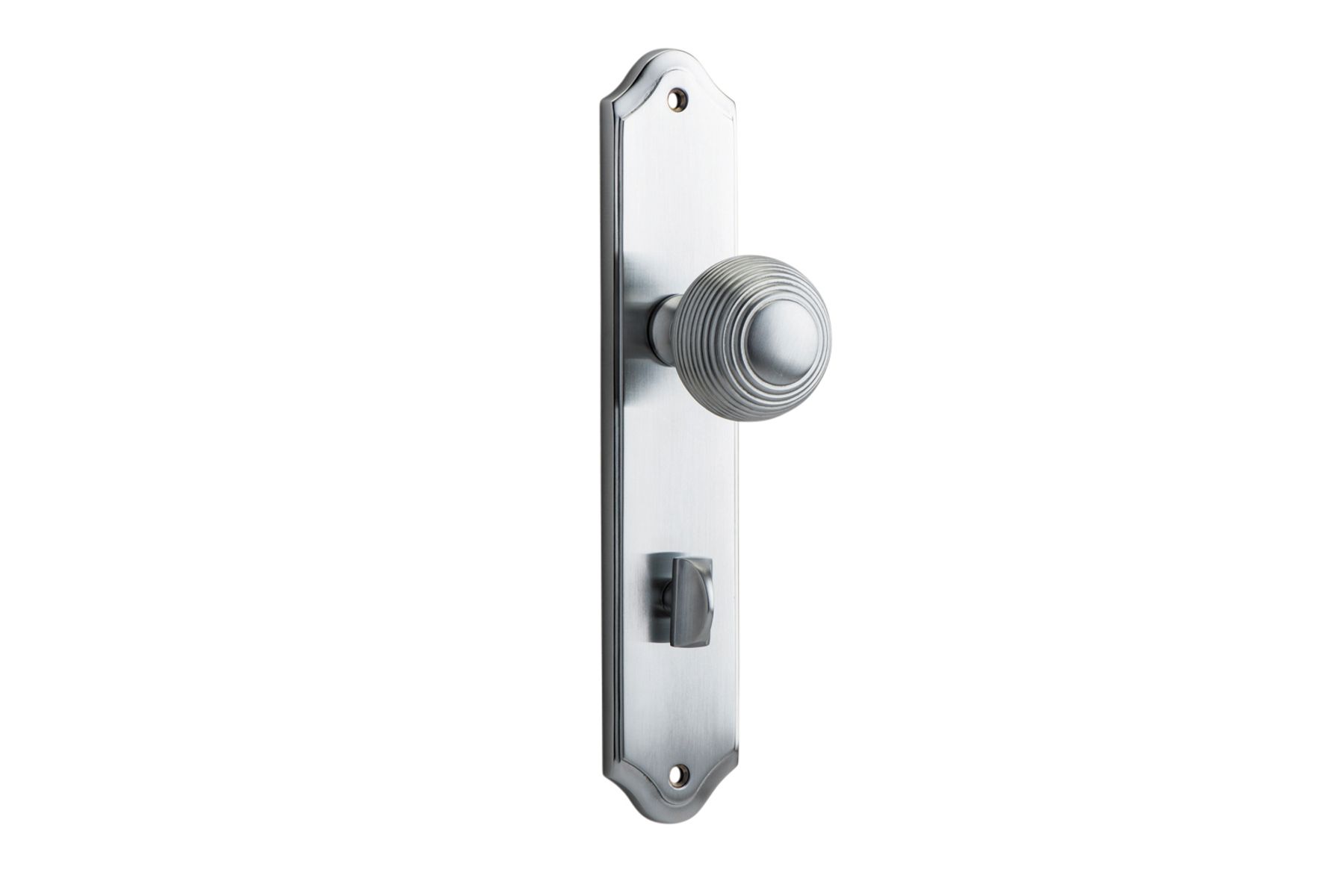 12330P85 - Guildford Knob - Shouldered Backplate - Brushed Chrome - Privacy