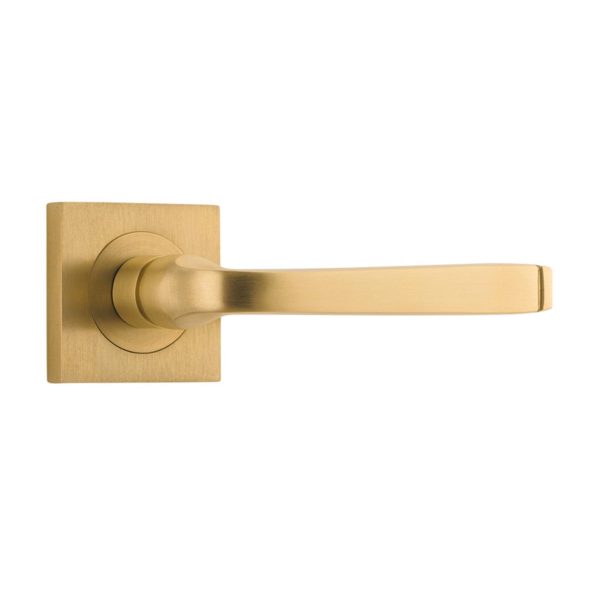 0462 - Annecy Lever - Square Rose - Brushed Brass - Passage