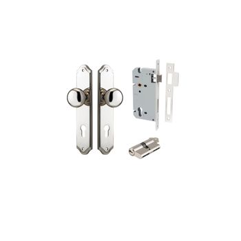 Cambridge Knob - Shouldered Backplate Entrance Kit with High Security Lock