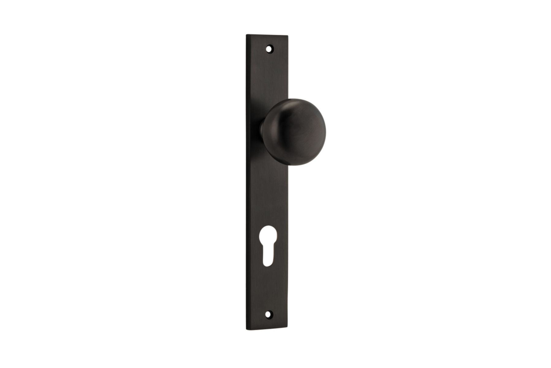 10822E85 - Cambridge Knob - Rectangular Backplate - Signature Brass - Entrance