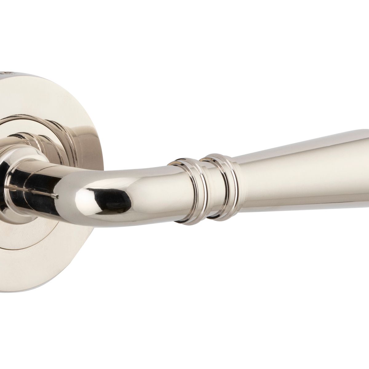 9208KIBPRIV60 - Sarlat Lever - Round Rose (Inbuilt Privacy) - Polished Nickel - Privacy