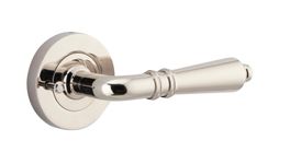 9208KIBPRIV60 - Sarlat Lever - Round Rose (Inbuilt Privacy) - Polished Nickel - Privacy