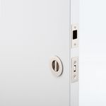 21439 - Round Sliding Door Pull Privacy Kit with Inbuilt Privacy Turn - Satin Nickel - Privacy