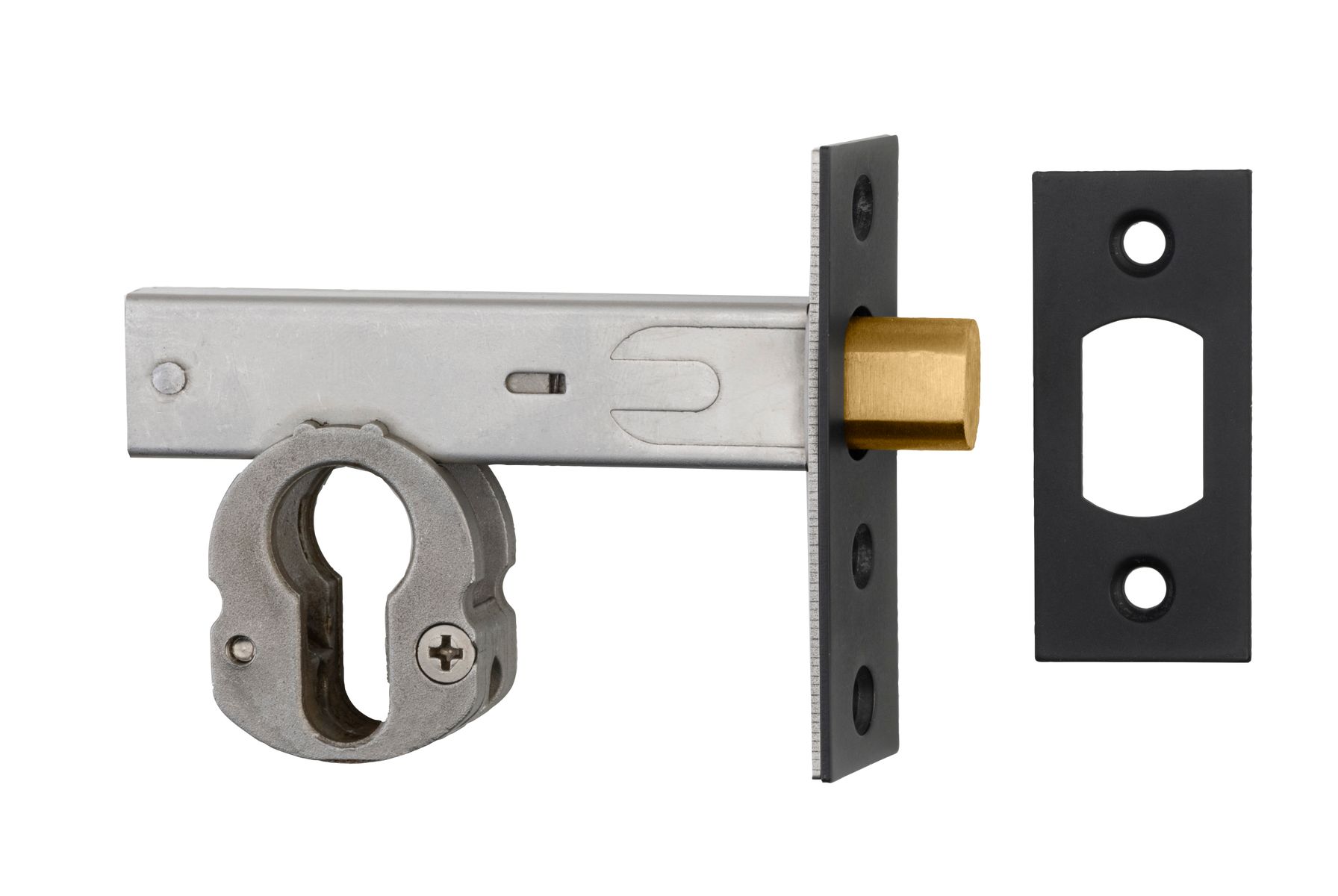 22152 - Euro Mortice Deadbolt - 60mm Backset - Matt Black - Entrance