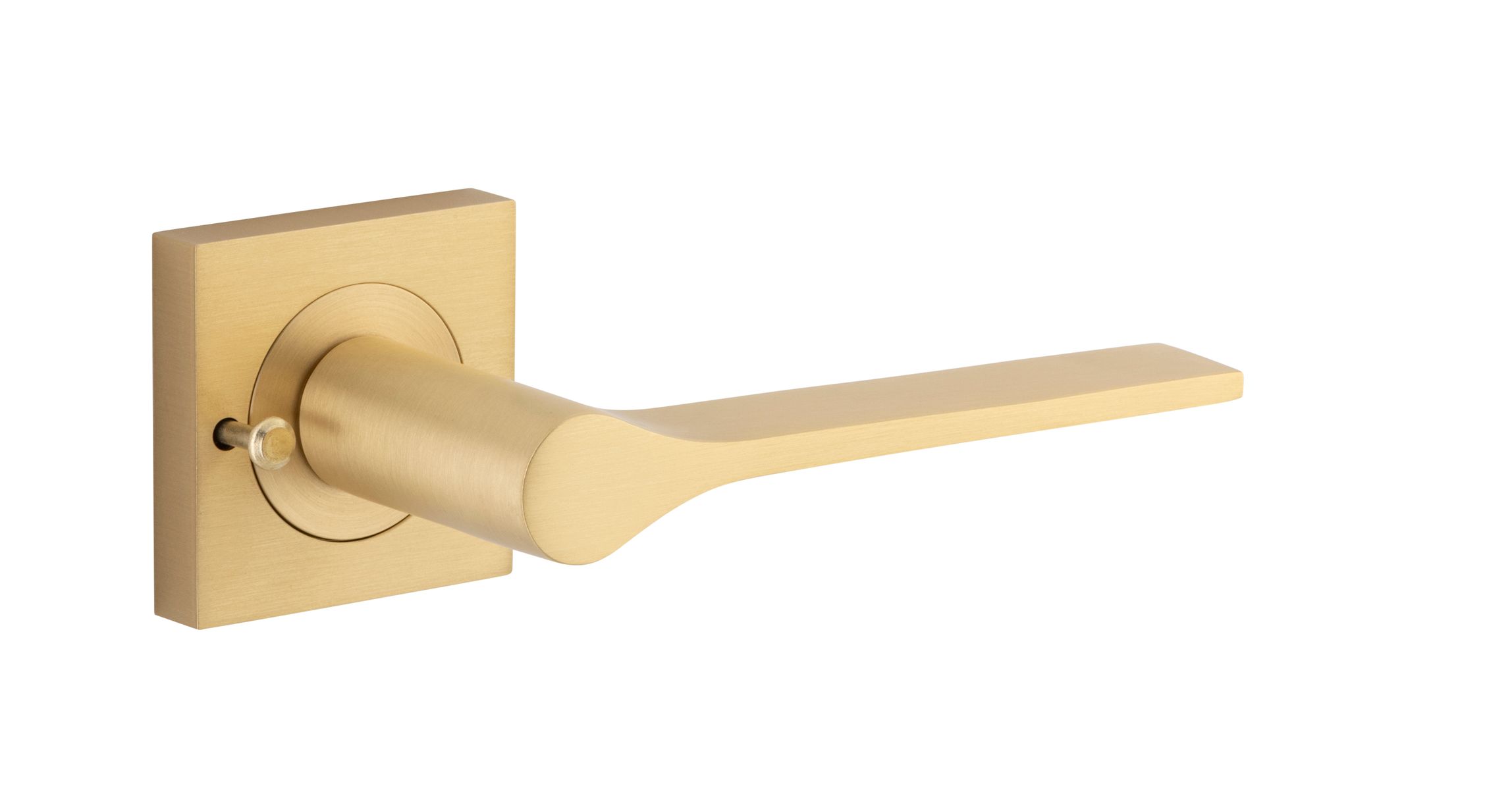 0466KIBPRIV60 - Como Lever - Square Rose Privacy Kit - Brushed Brass - Privacy