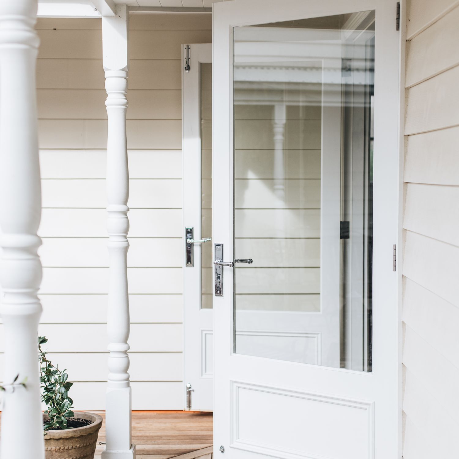 10242KPASS60 - Verona Lever - Stepped Backplate Passage Kit - Polished Brass - Passage