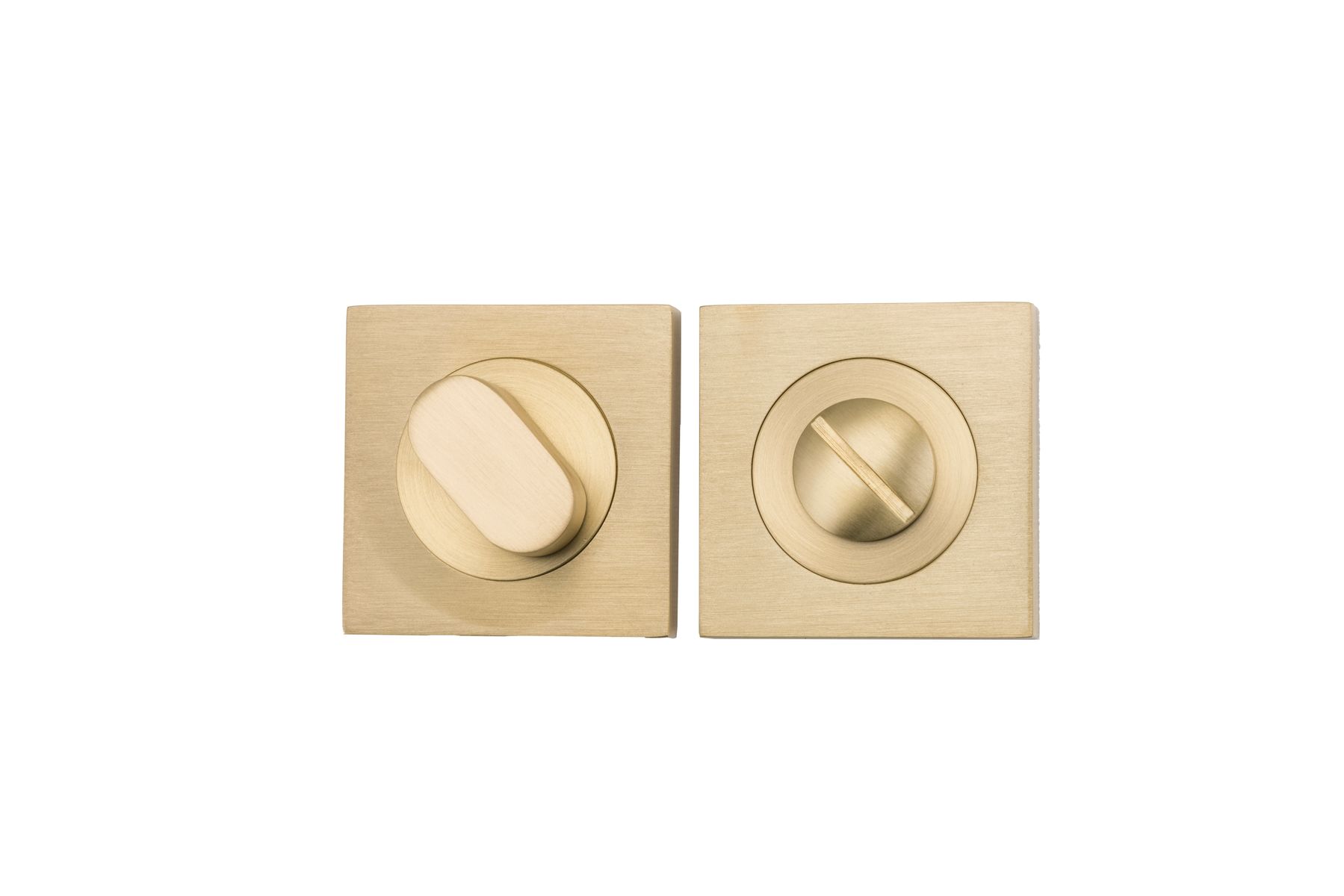 17122 - Privacy Turn - Square - Brushed Gold PVD