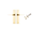 10258KPASS60 - Como Lever - Chamfered Backplate Passage Kit - Polished Brass - Passage