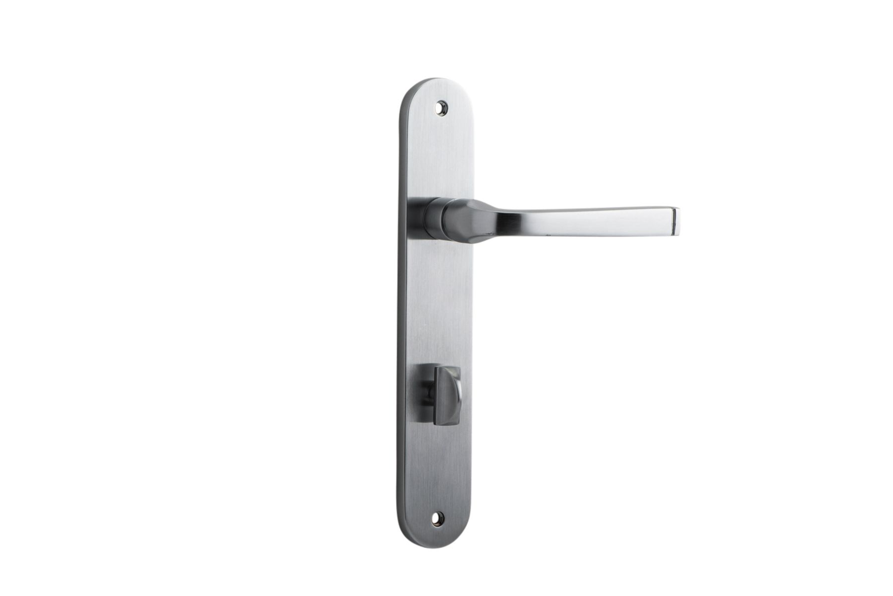 12232P85 - Annecy Lever - Oval Backplate - Brushed Chrome - Privacy