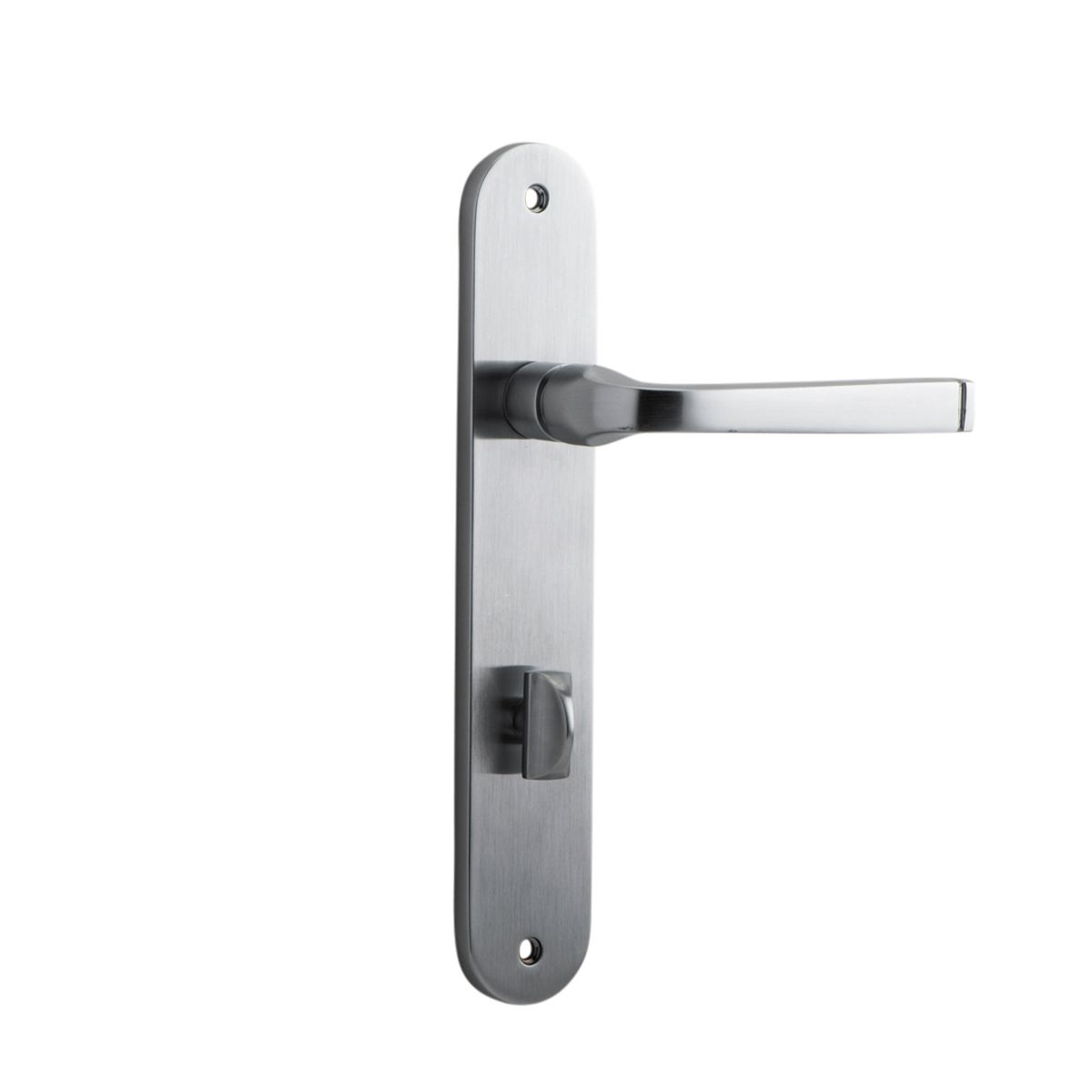 12232P85 - Annecy Lever - Oval Backplate - Brushed Chrome - Privacy