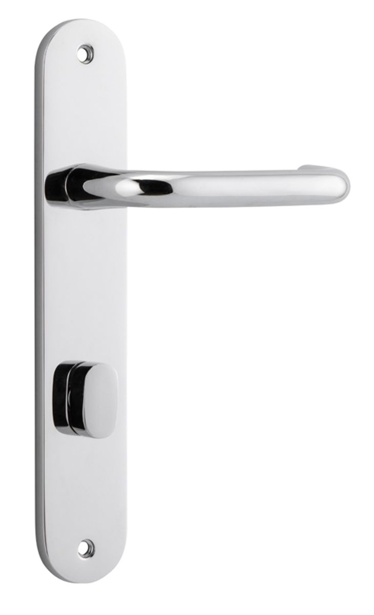 11846P85 - Oslo Lever - Oval Backplate - Polished Chrome - Privacy