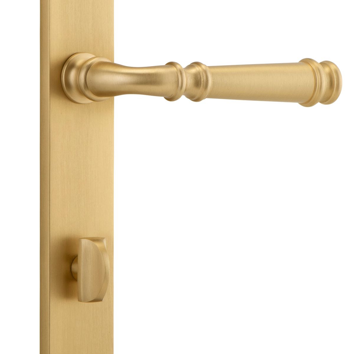 13206P85 - Verona Lever - Rectangular Backplate - Brushed Brass - Privacy