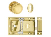 Rim Lock and Milled Edge Knob Passage Set
