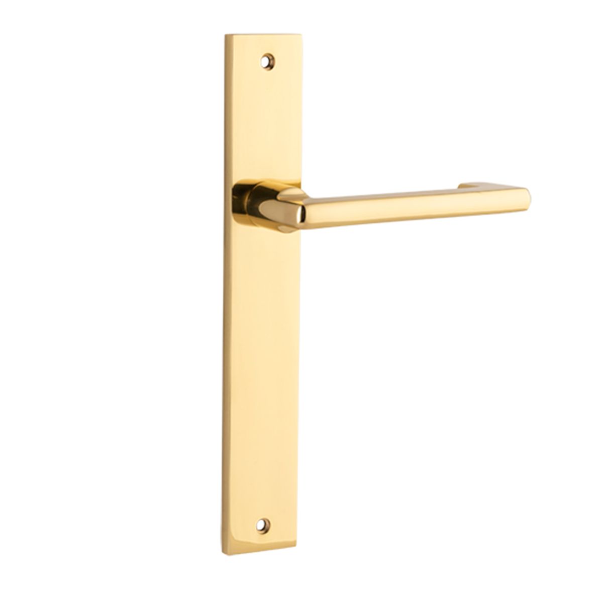 10348 - Baltimore Return Lever - Rectangular Backplate - Polished Brass - Passage