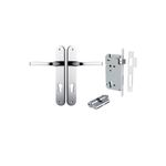 11732KENTR60KK - Annecy Lever - Oval Backplate Entrance Kit with High Security Lock - Polished Chrome - Entrance
