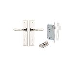 14280KENTR60KK - Sarlat Lever - Chamfered Backplate Entrance Kit with High Security Lock - Polished Nickel - Entrance