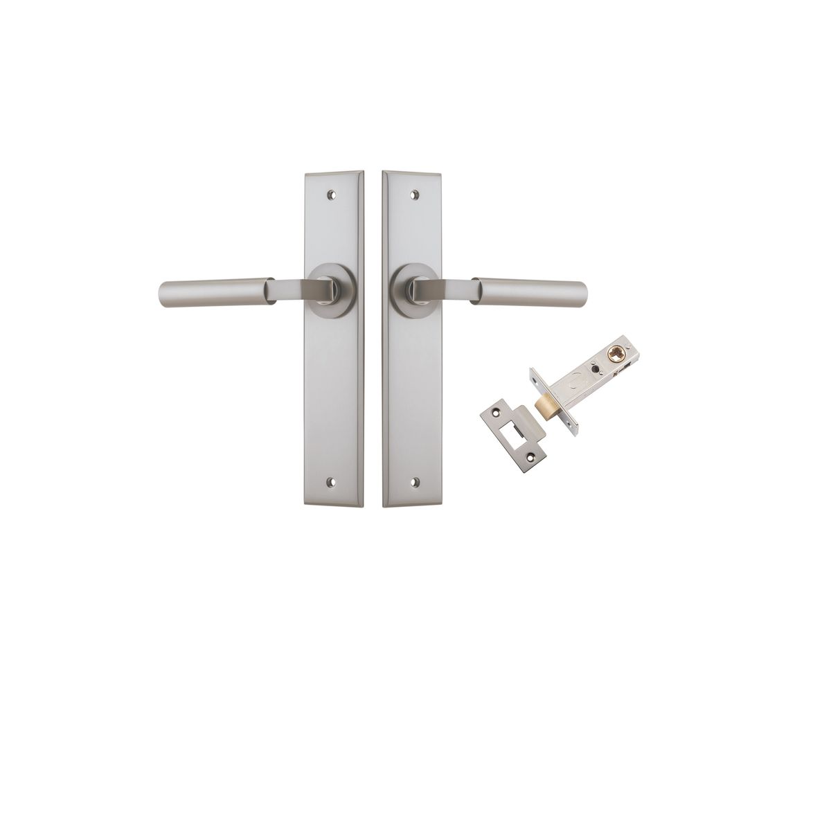 14794KPASS60 - Berlin Lever - Chamfered Backplate Passage Kit - Satin Nickel - Passage