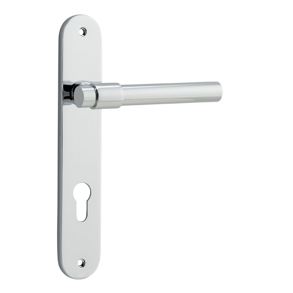 11900E85 - Helsinki Lever - Oval Backplate - Polished Chrome - Entrance