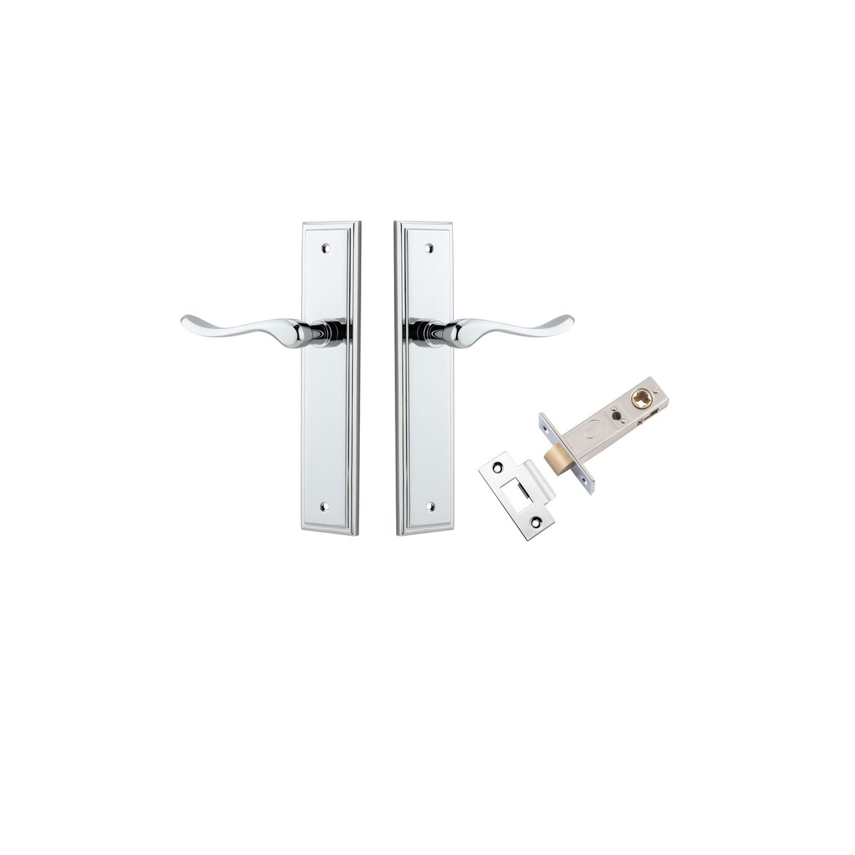 11926KPASS60 - Stirling Lever - Stepped Backplate Passage Kit - Polished Chrome - Passage