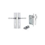 12280KENTR60KK - Sarlat Lever - Chamfered Backplate Entrance Kit with High Security Lock - Brushed Chrome - Entrance