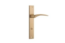 15704P85 - Oxford Lever - Rectangular Backplate - Brushed Brass - Privacy