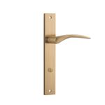 15704P85 - Oxford Lever - Rectangular Backplate - Brushed Brass - Privacy