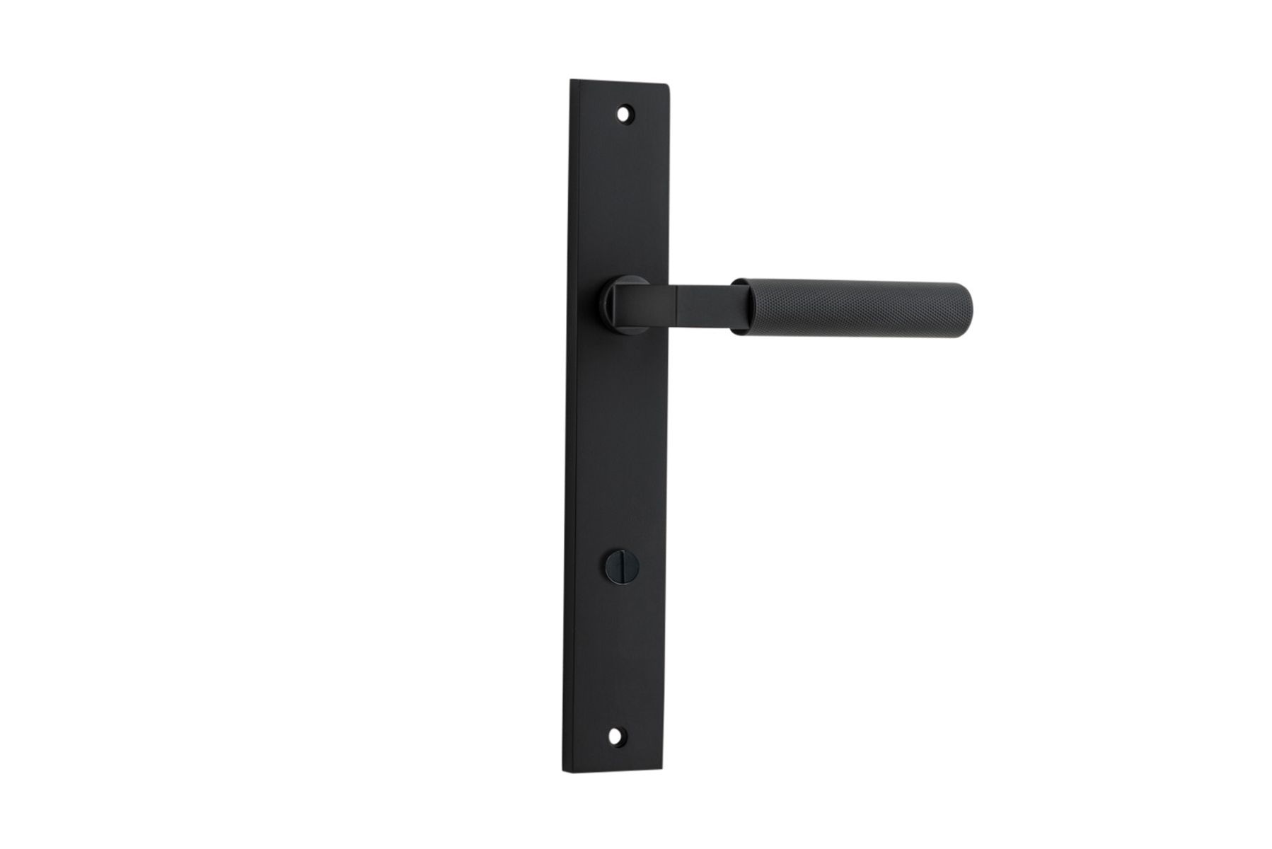 12752P85 - Brunswick Lever - Rectangular Backplate - Matt Black - Privacy