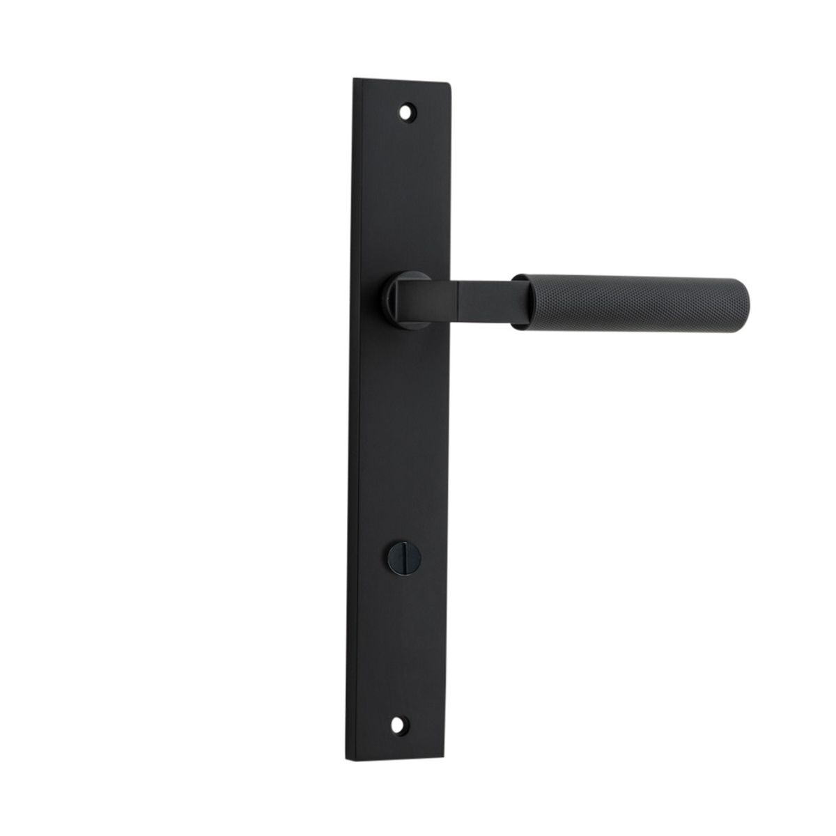 12752P85 - Brunswick Lever - Rectangular Backplate - Matt Black - Privacy