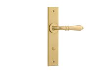 16214P85 - Sarlat Lever - Chamfered Backplate - Brushed Gold PVD - Privacy