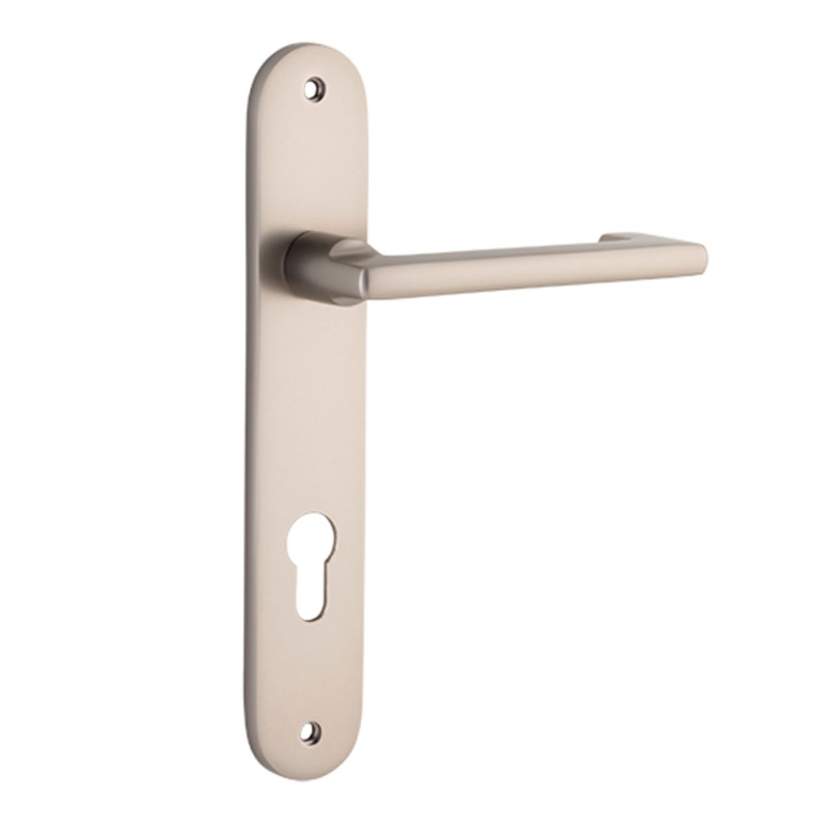 14852E85 - Baltimore Return Lever - Oval Backplate - Satin Nickel - Entrance