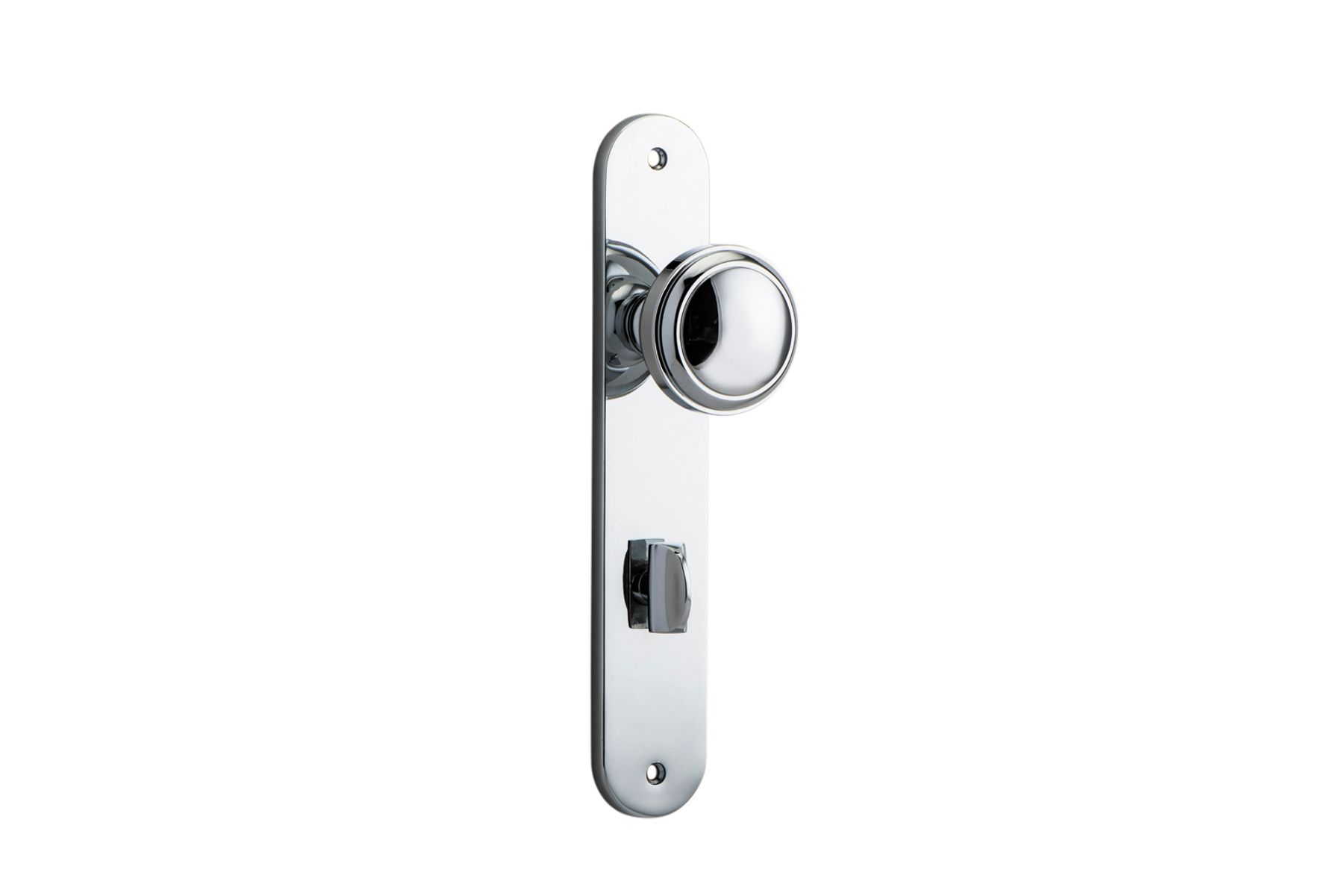 11832P85 - Paddington Knob - Oval Backplate - Polished Chrome - Privacy