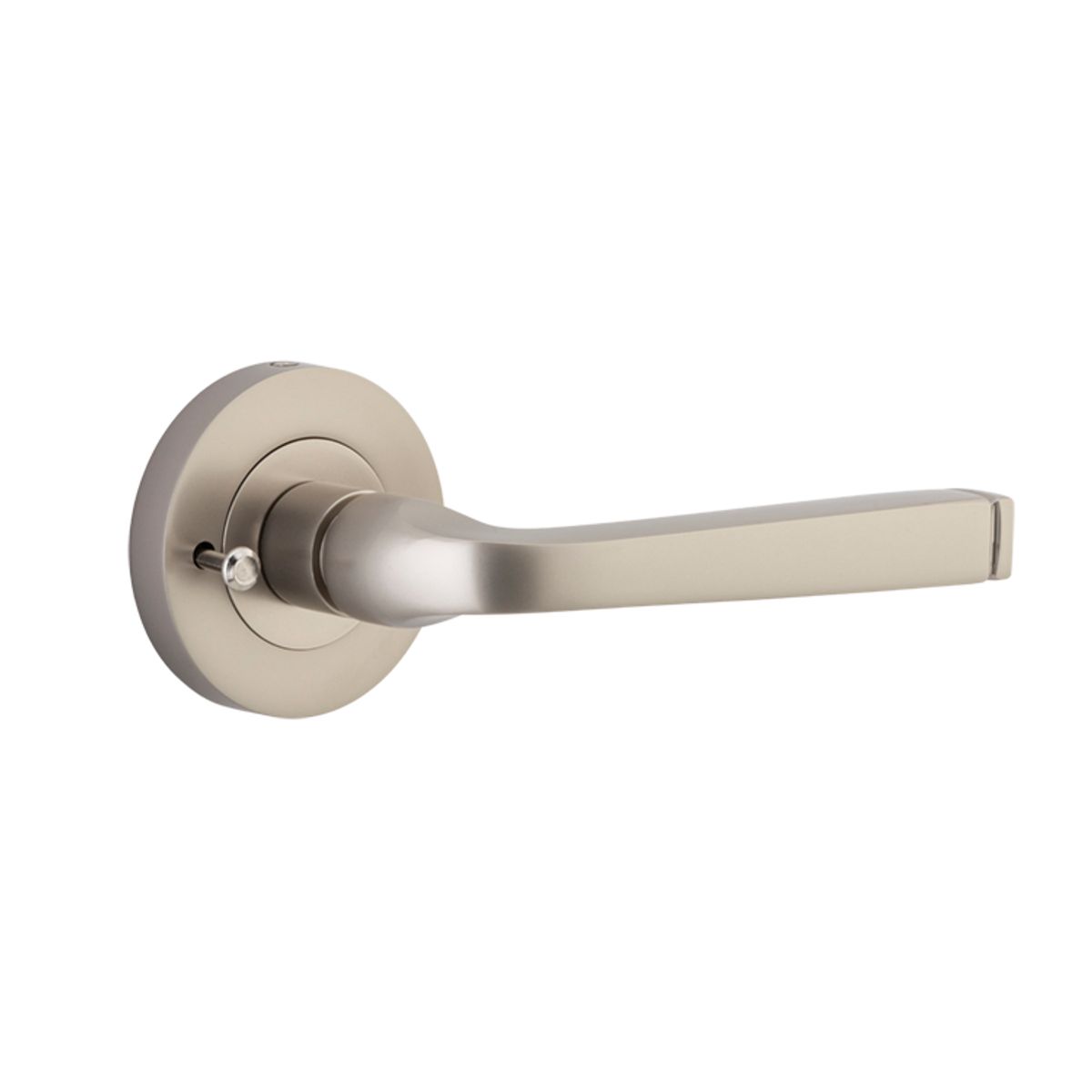 0329KIBPRIV60 - Annecy Lever - Round Rose (Inbuilt Privacy) - Satin Nickel - Privacy