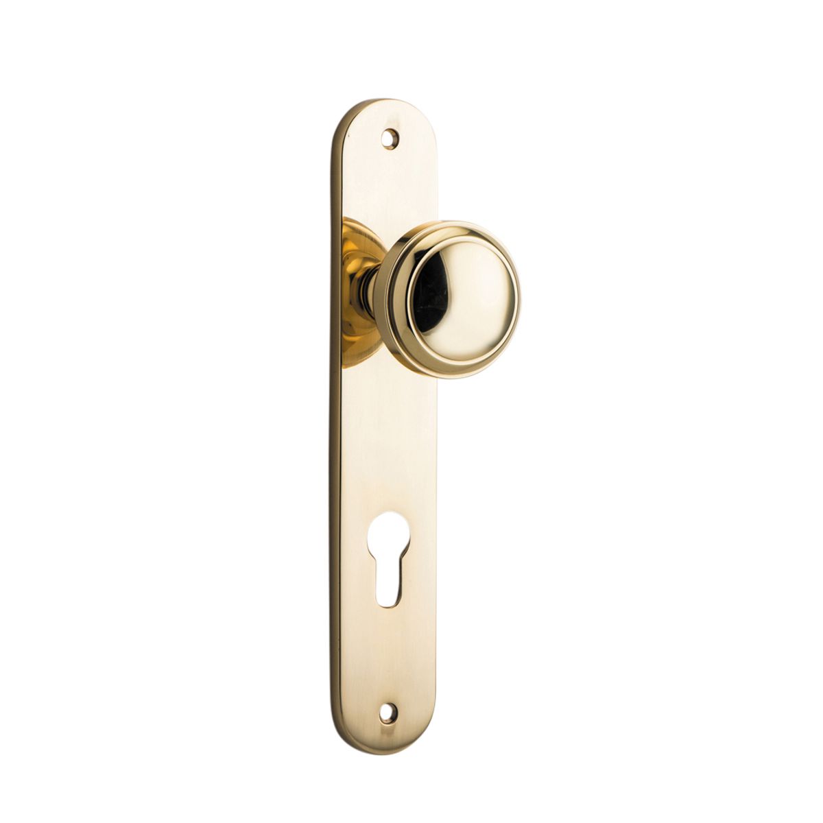 10332E85 - Paddington Knob - Oval Backplate - Polished Brass - Entrance